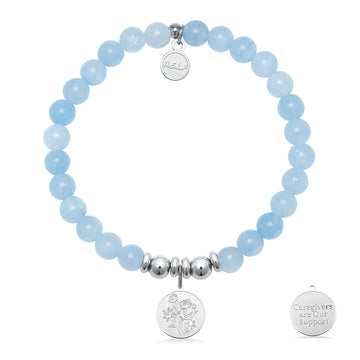 HELP Collection: Caregiver Charm with Light Blue Quartz Charity Bracelet